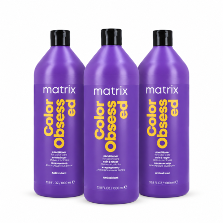 Zestaw 3x Odżywka do włosów farbowanych Matrix Color Obsessed 1000 ml