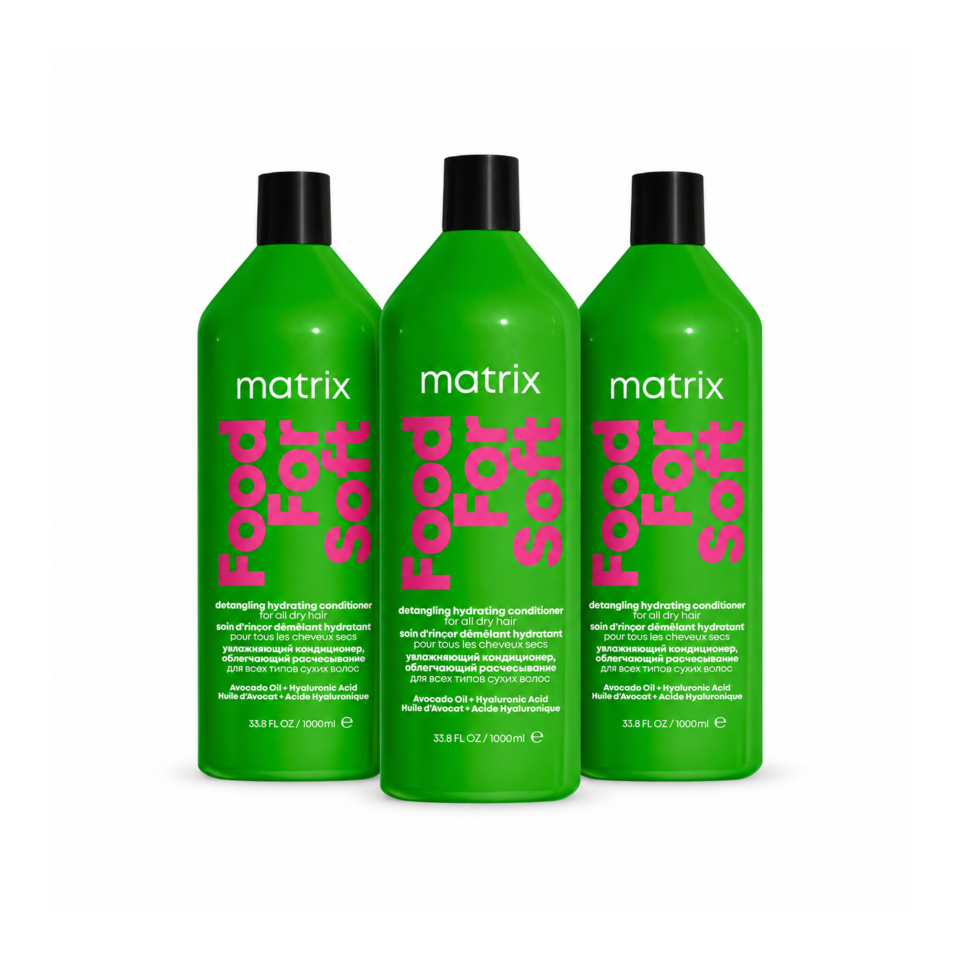 Zestaw 3x Odżywka nawilżająca do włosów Matrix Food For Soft 1000 ml