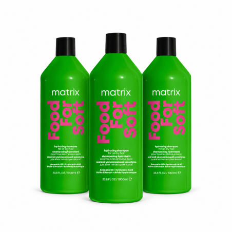 Zestaw 3x Szampon nawilżający do włosów Matrix Food For Soft 1000 ml