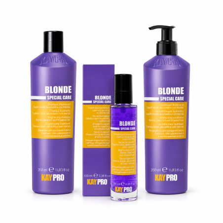 Zestaw nadający blask włosom blond: szampon, odżywka i serum KayPro Blonde Special Care