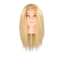 Główka fryzjerska treningowa Angel blond Zaremba do koków włosy naturalne 55 cm Główka fryzjerska treningowa Angel blond Zaremba do koków włosy naturalne 55 cm