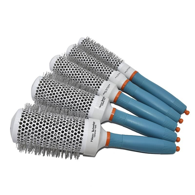 Szczotka ceramiczna z jonizacją do modelowania włosów ze szpikulcem 19 mm niebieska Szczotka ceramiczna z jonizacją do modelowania włosów ze szpikulcem 19 mm niebieska