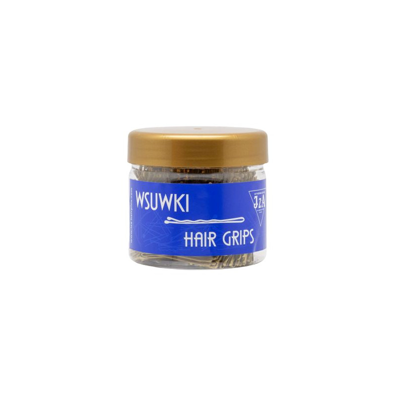 Wsuwki do włosów proste 5 cm 500 g ok. 550 szt. złote z dwiema kulkami