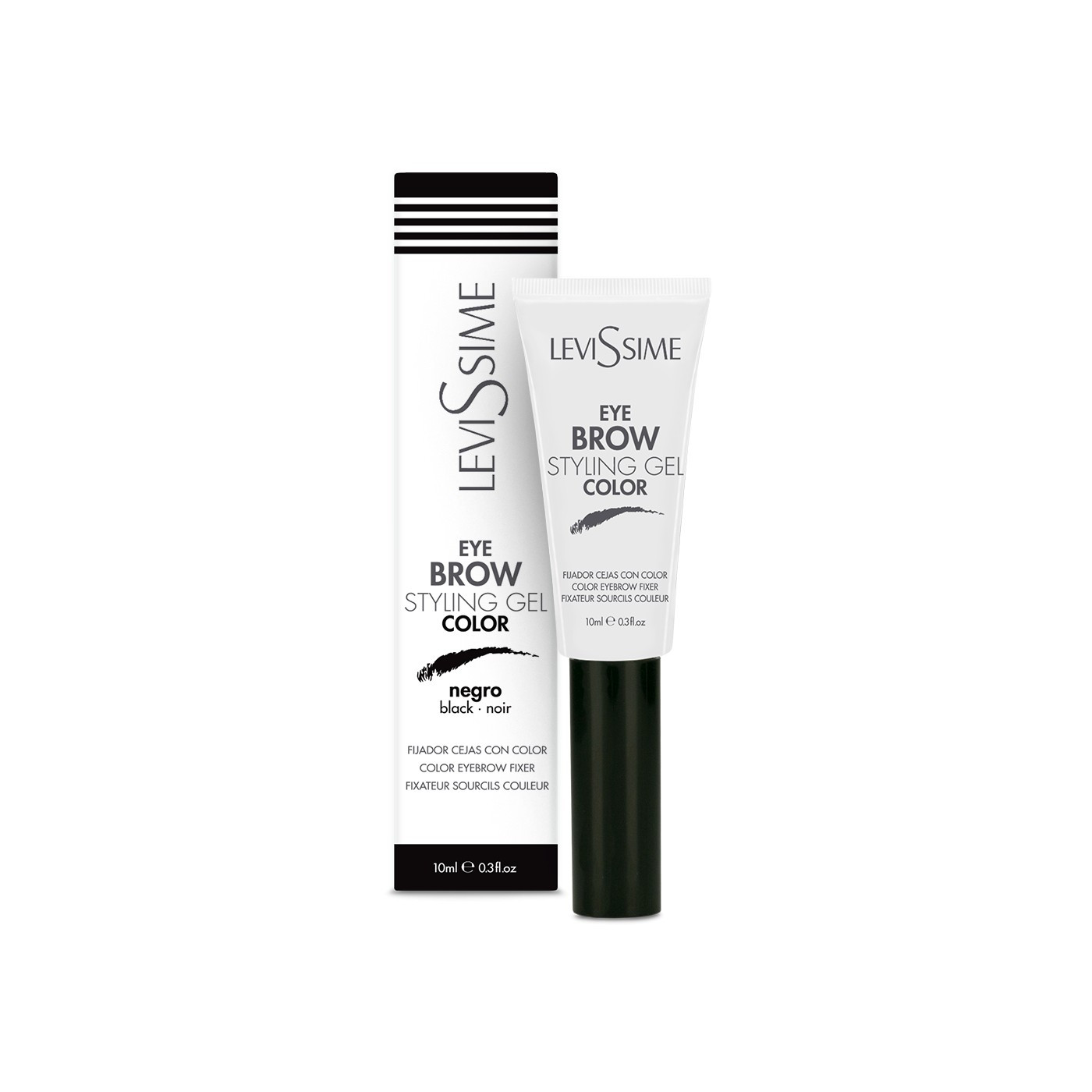 Żel do brwi koloryzujący czarny Levissime Eyebrow Styling Gel Color 10 ml Żel do brwi koloryzujący czarny Levissime Eyebrow Styling Gel Color 10 ml