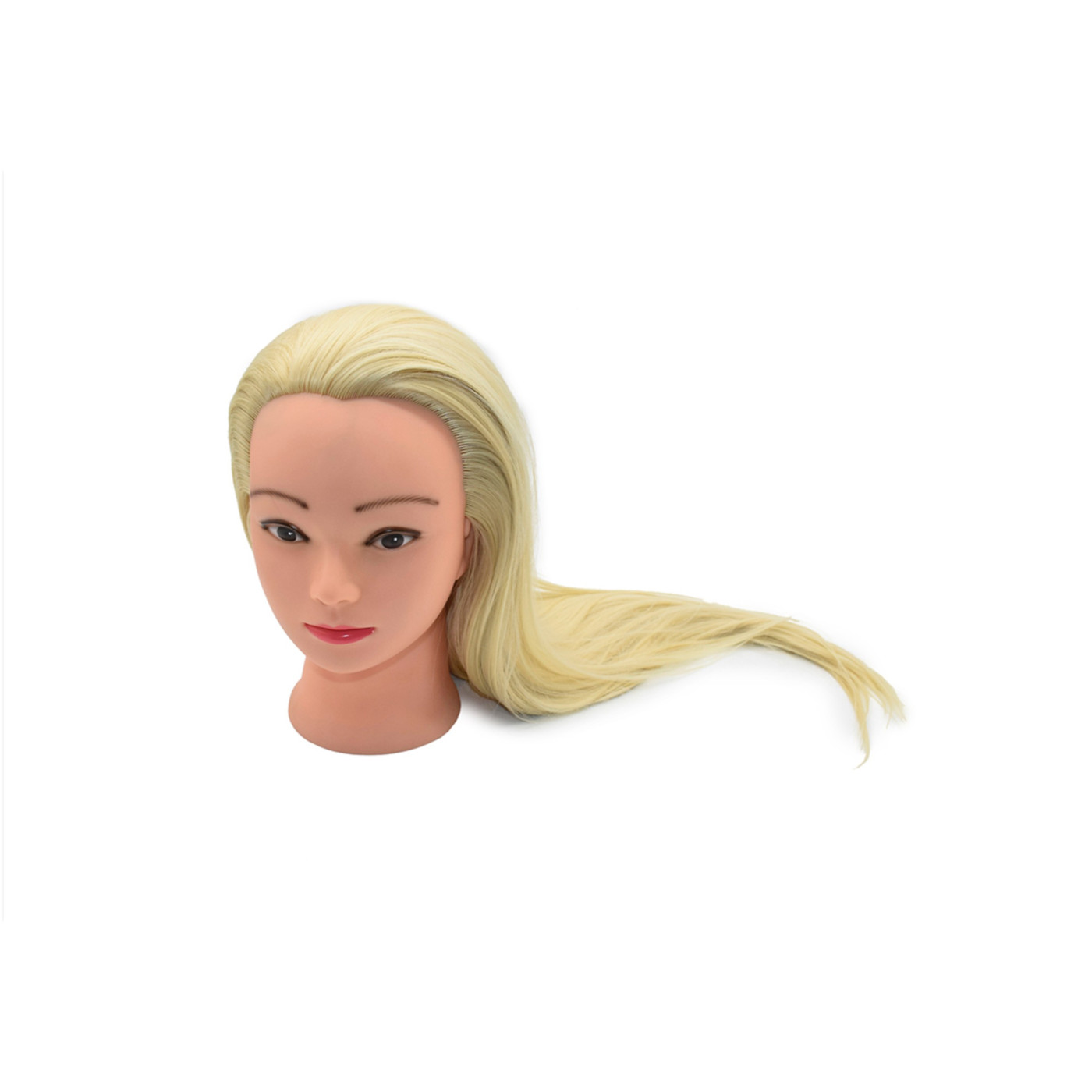 Główka fryzjerska treningowa włosy syntetyczne blond 60 cm
