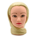 Główka fryzjerska treningowa włosy syntetyczne blond 60 cm