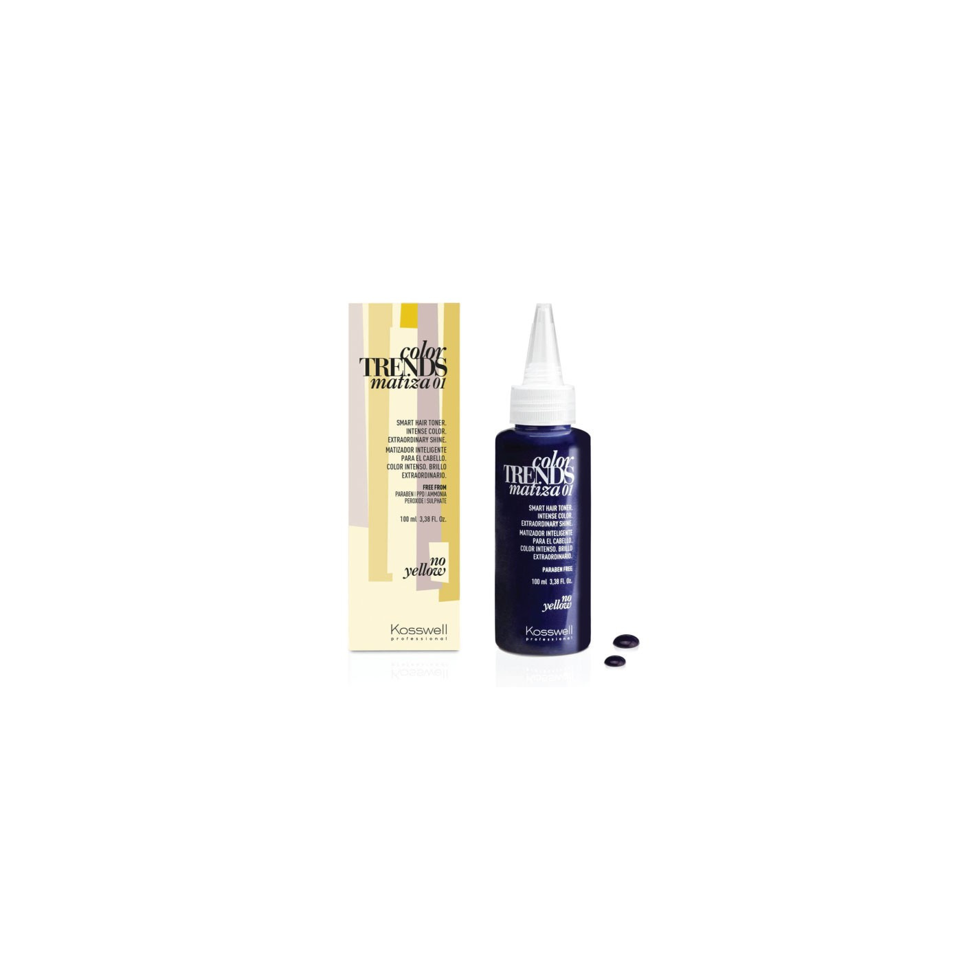 Toner do włosów niwelujący żółte odcienie Kosswell Matiza 01 100 ml Toner do włosów niwelujący żółte odcienie Kosswell Matiza 01 100 ml