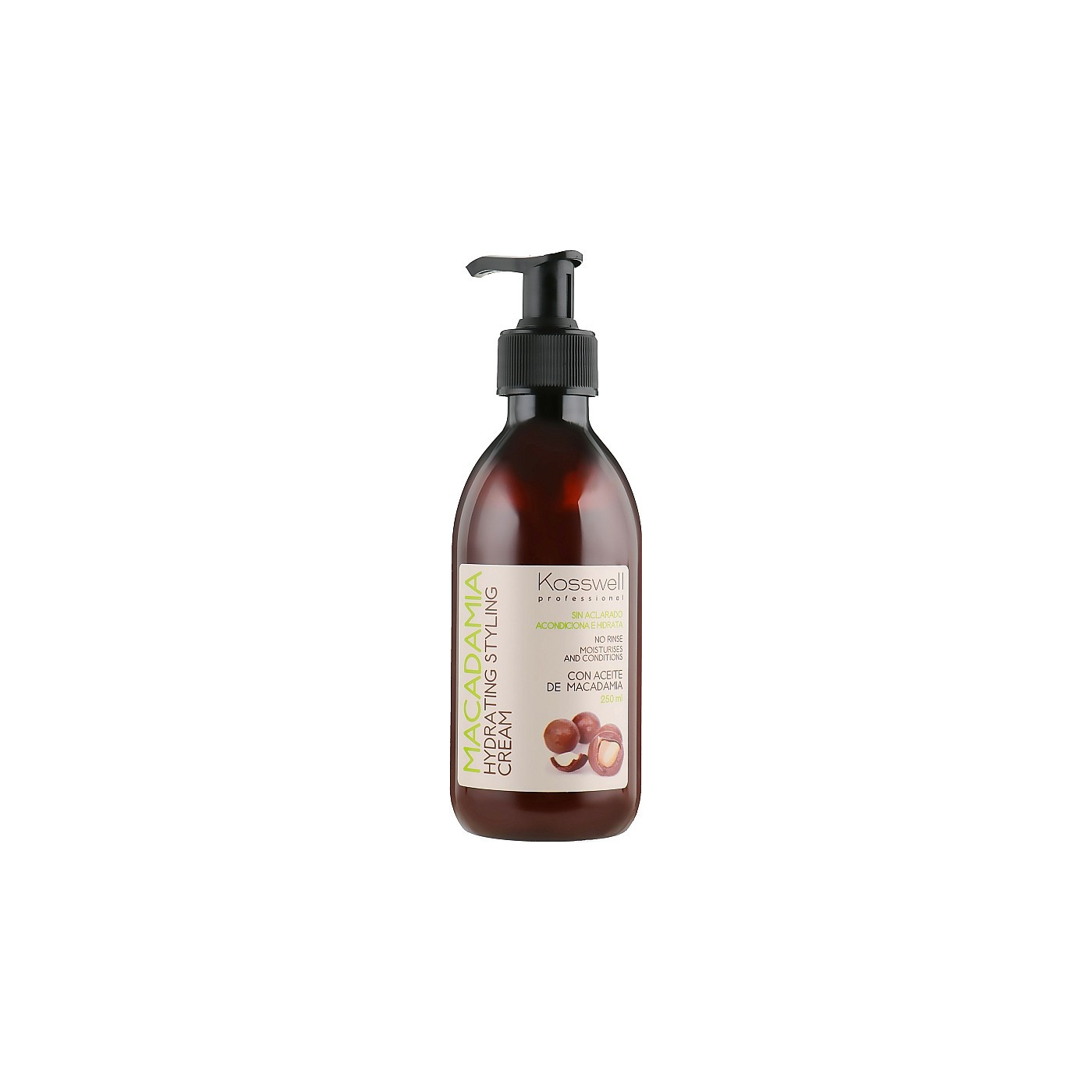 Krem nawilżający do stylizacji włosów z olejem makadamia Kosswell Macadamia Hydrating Styling Cream 250 ml
