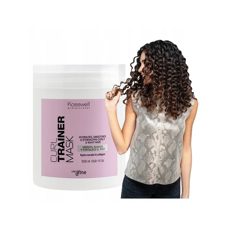 Maska nawilżająca do włosów kręconych Kosswell Curl Trainer Mask 500 ml Maska nawilżająca do włosów kręconych Kosswell Curl Trainer Mask 500 ml