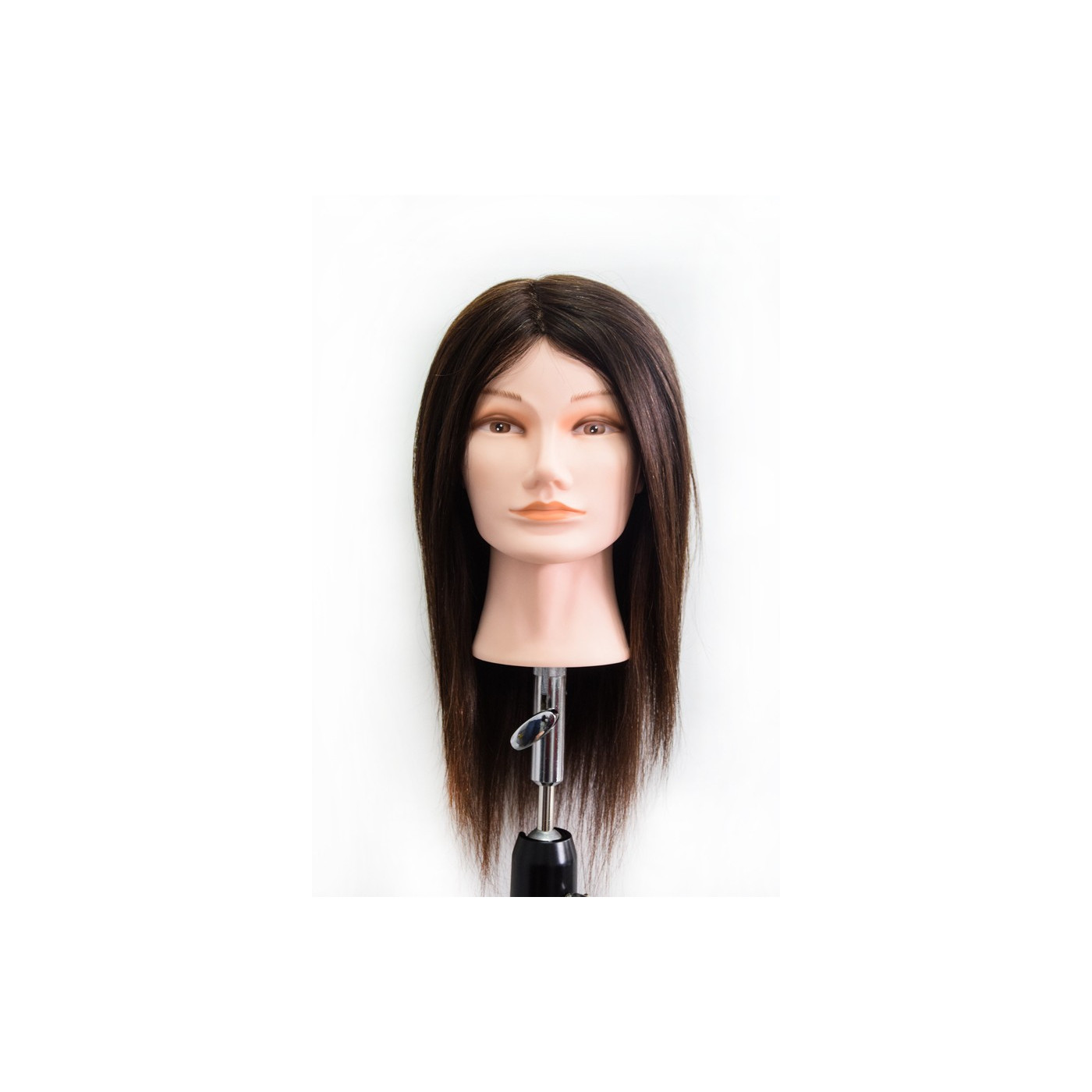 Główka fryzjerska treningowa Sophie naturalny brąz do strzyżeń damskich włosy naturalne 60 cm Główka fryzjerska treningowa Sophie naturalny brąz do strzyżeń damskich włosy naturalne 60 cm