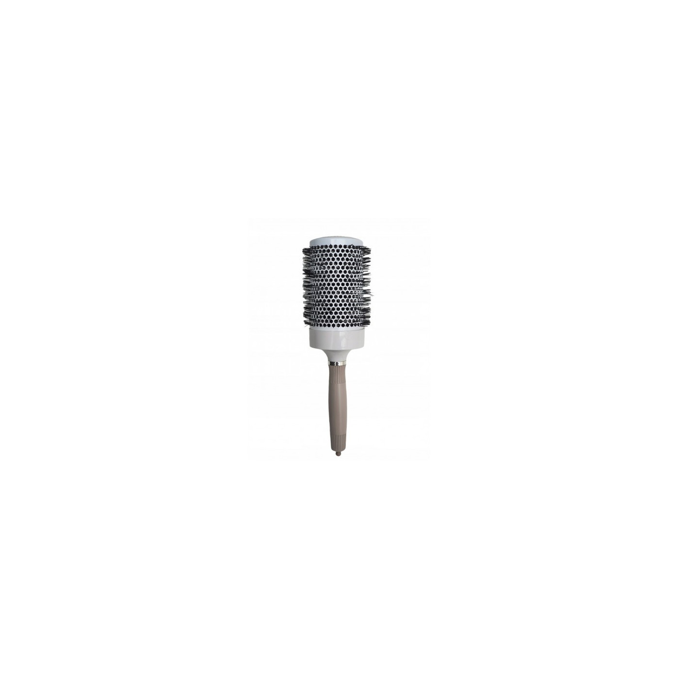 Szczotka ceramiczna z jonizacją do modelowania włosów ze szpikulcem 65 mm beżowa Szczotka ceramiczna z jonizacją do modelowania włosów ze szpikulcem 65 mm beżowa