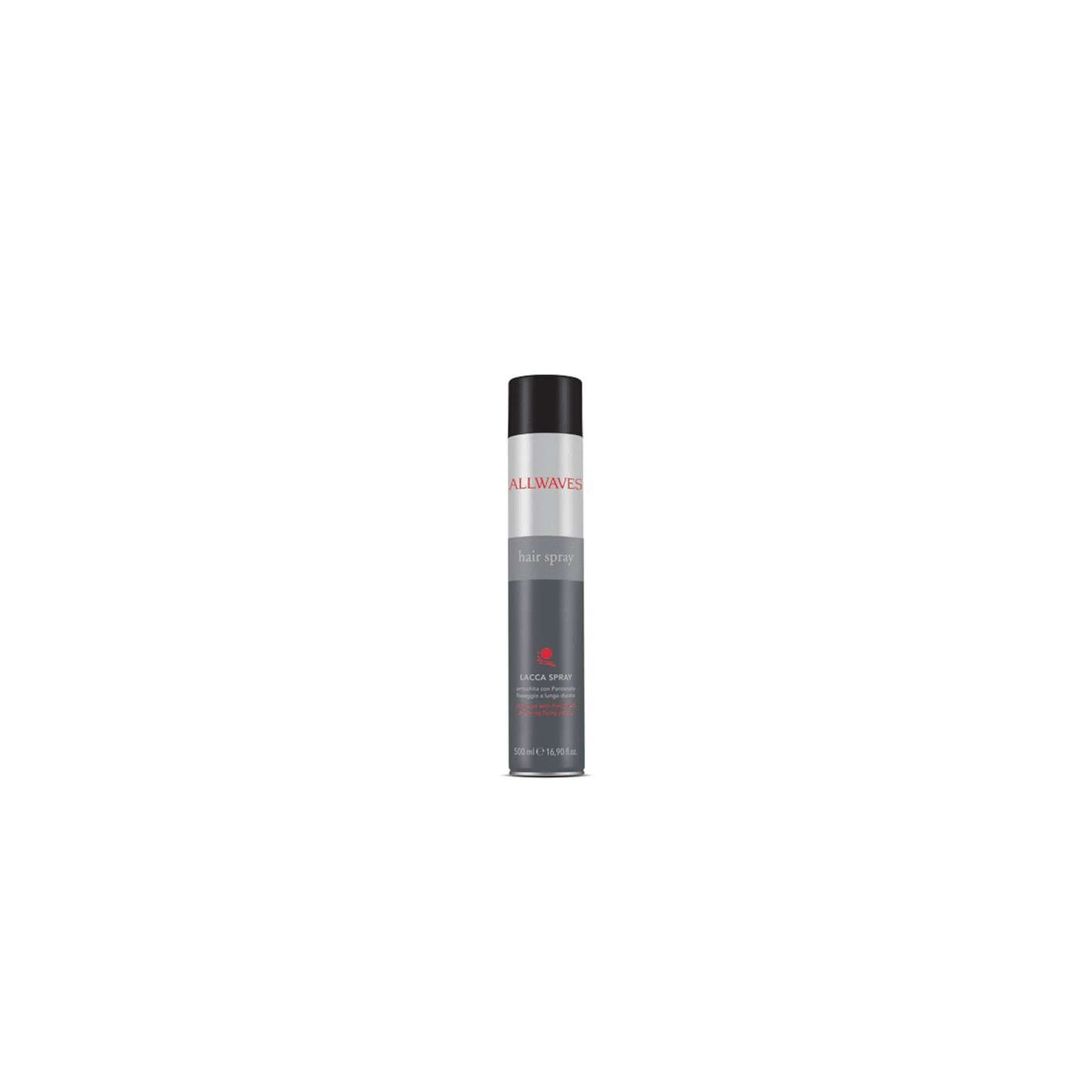 Lakier do włosów mocne utrwalenie z panthenolem Allwaves Lacca Spray 500 ml Lakier do włosów mocne utrwalenie z panthenolem Allwaves Lacca Spray 500 ml