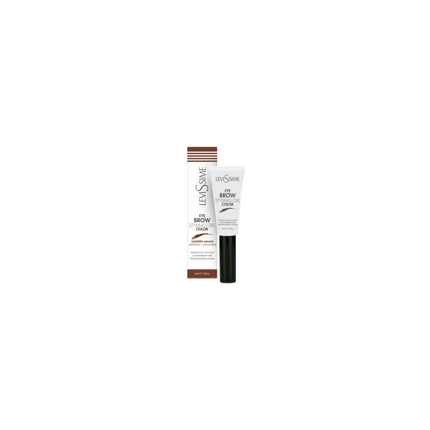 Żel do brwi koloryzujący brązowy Levissime Eyebrow Styling Gel Color 10 ml