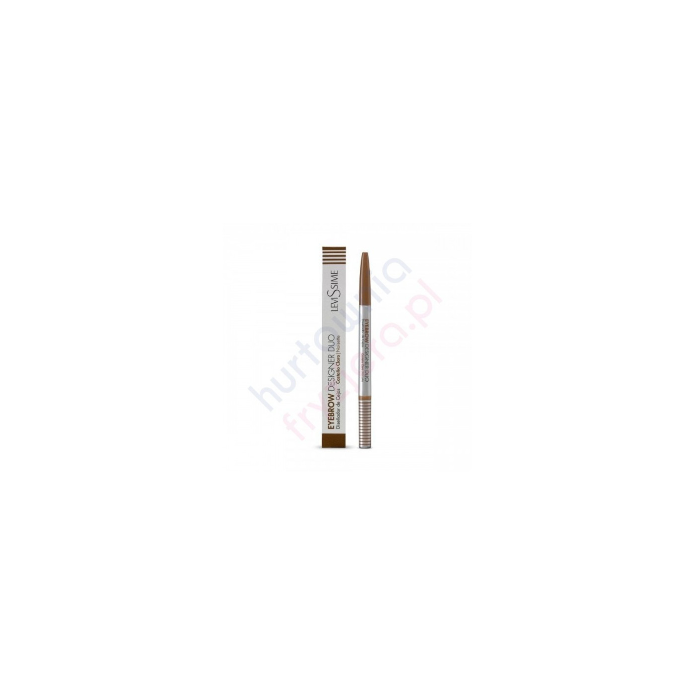 Pisak do brwi orzechowy Levissime Eyebrow Designer Duo