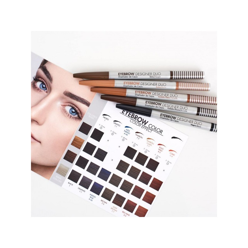 Pisak do brwi szary Levissime Eyebrow Designer Duo