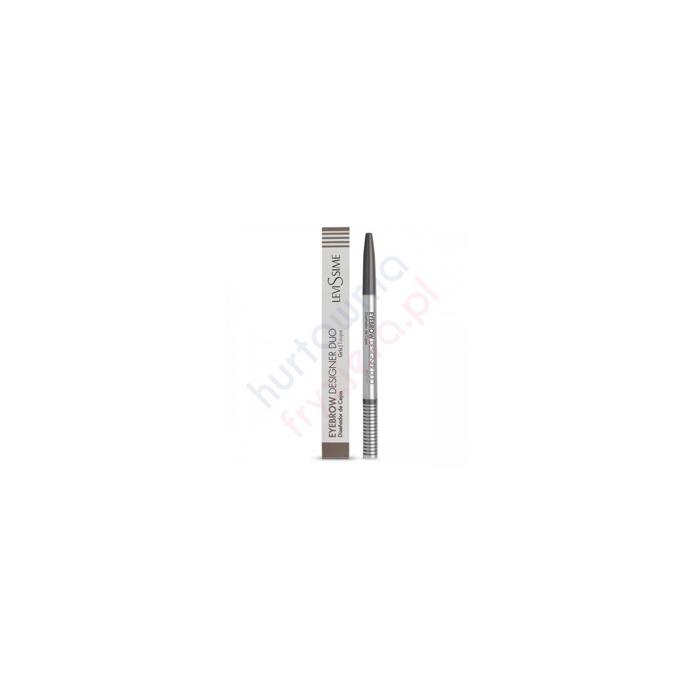 Pisak do brwi szary Levissime Eyebrow Designer Duo