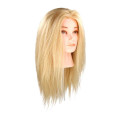 Główka fryzjerska treningowa Angel blond Zaremba do koków włosy naturalne 55 cm Główka fryzjerska treningowa Angel blond Zaremba do koków włosy naturalne 55 cm