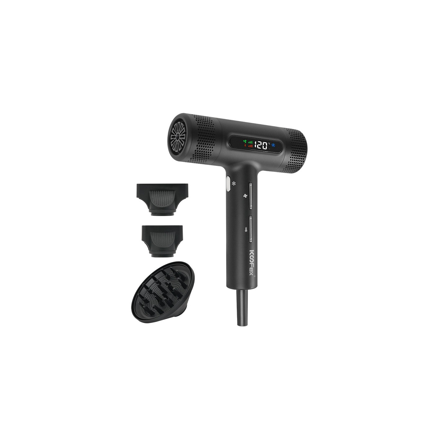 Suszarka do włosów z jonizacją Koofex KF-8055 czarna 1800 W Suszarka do włosów z jonizacją Koofex KF-8055 czarna 1800 W