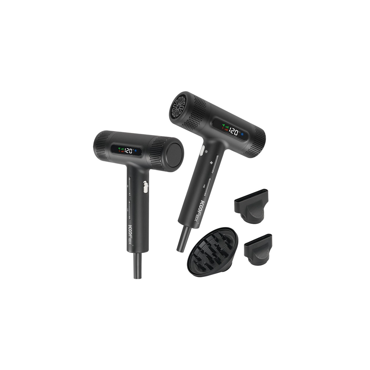 Suszarka do włosów z jonizacją Koofex KF-8055 czarna 1800 W Suszarka do włosów z jonizacją Koofex KF-8055 czarna 1800 W