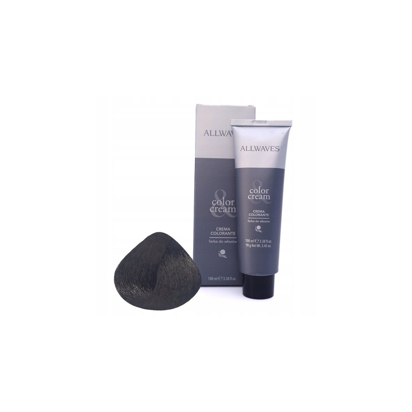 Farba do włosów Allwaves 1.00 intensywna czerń 100 ml