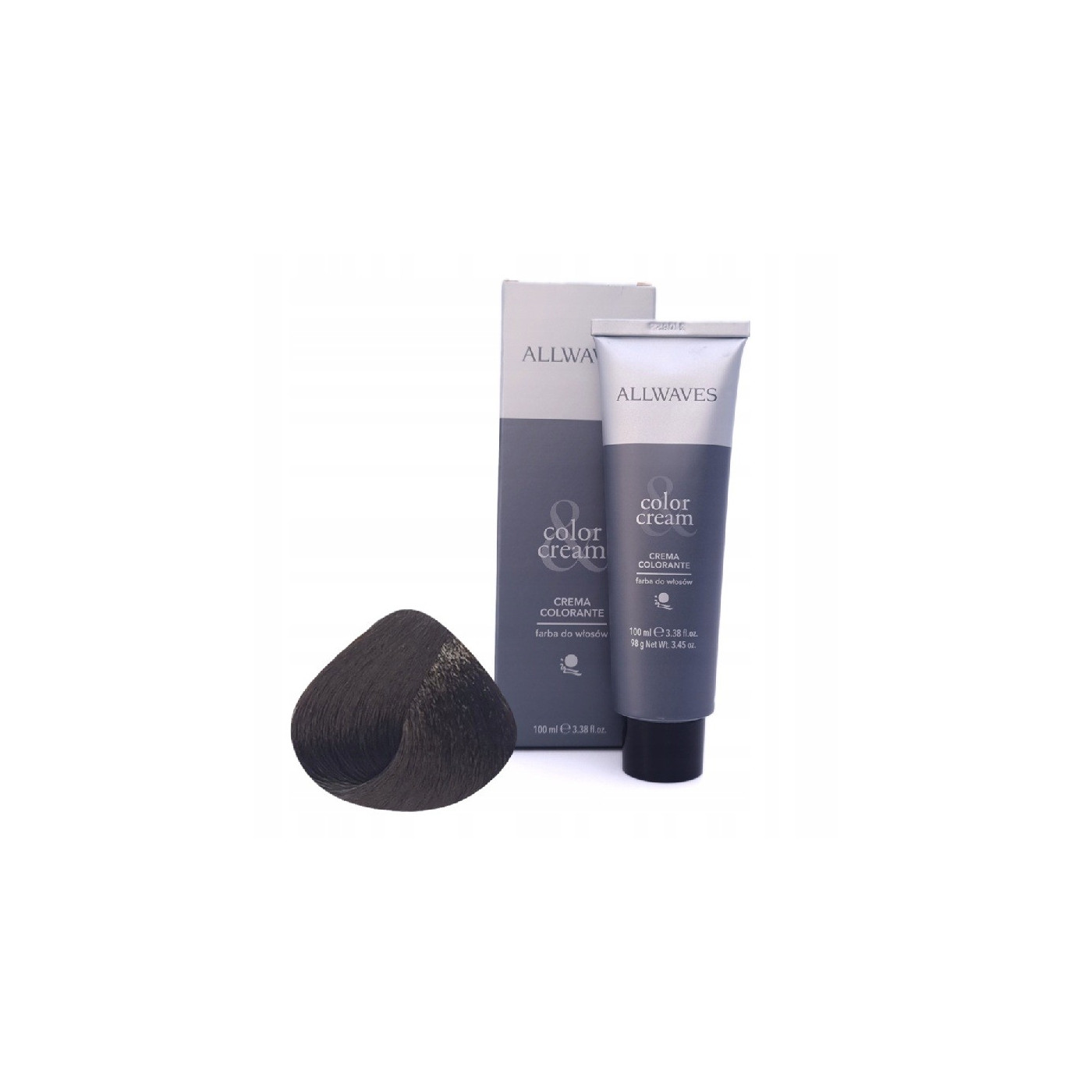 Farba do włosów Allwaves 4.00 intensywny średni brąz 100 ml Farba do włosów Allwaves 4.00 intensywny średni brąz 100 ml