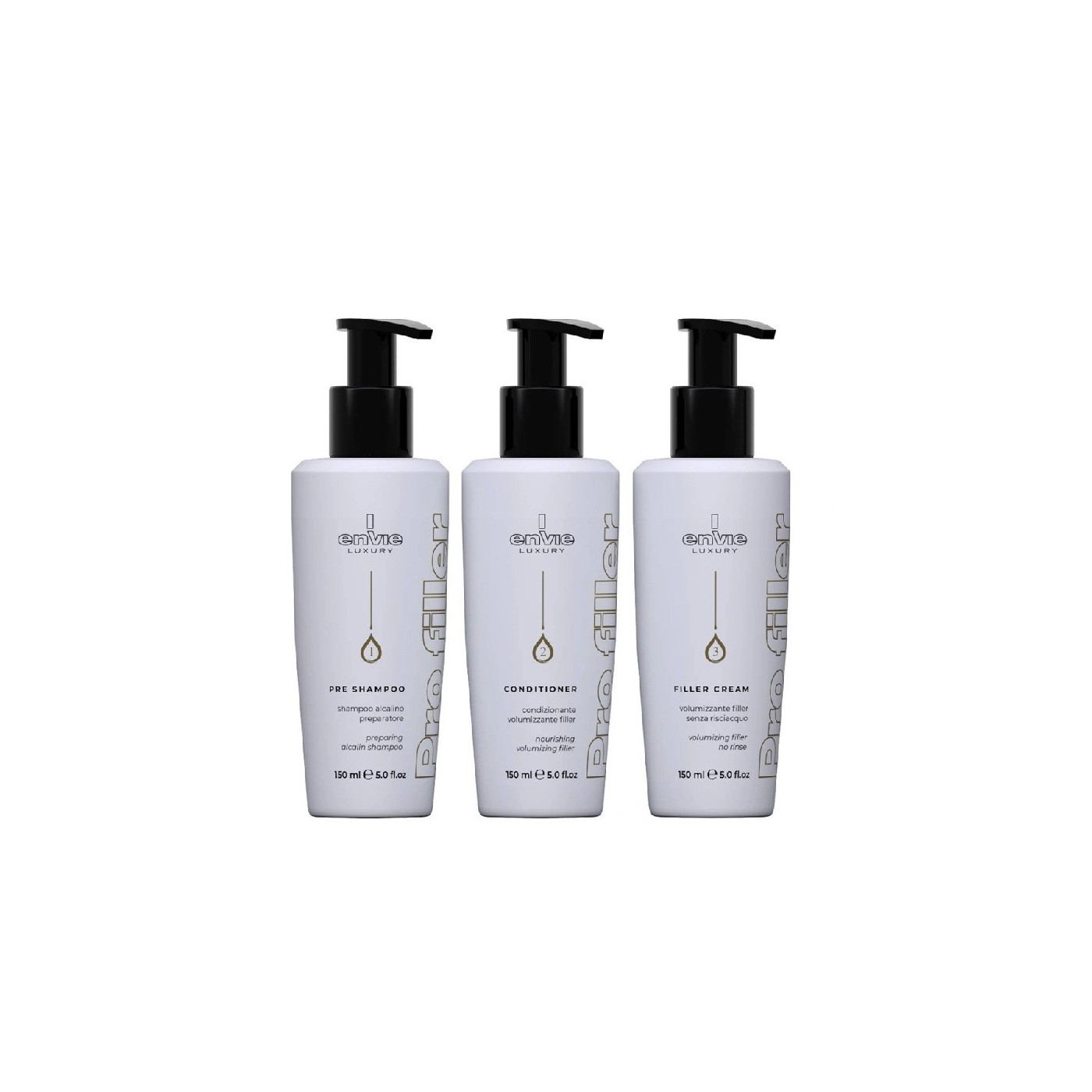 Zestaw regenerująco-odbudowujący do włosów Botox 24K Envie Luxury 3x 150 ml Zestaw regenerująco-odbudowujący do włosów Botox 24K Envie Luxury 3x 150 ml