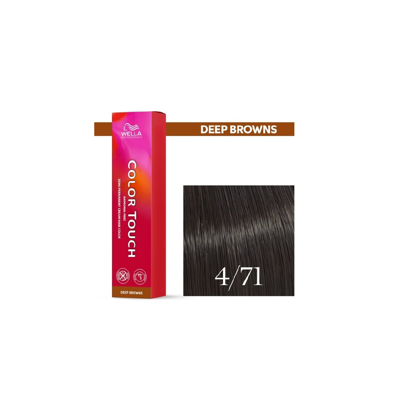 Farba do włosów Wella Professionals Color Touch 4/71 średni brąz, brązowy szary 60 ml