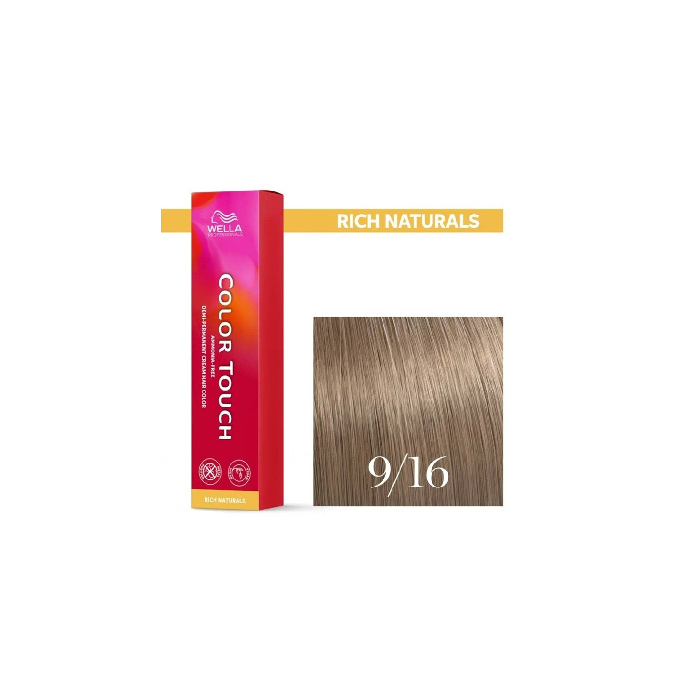 Farba do włosów Wella Professionals Color Touch 9/16 bardzo jasny blond popielato-fioletowy 60 ml Farba do włosów Wella Professionals Color Touch 9/16 bardzo jasny blond popielato-fioletowy 60 ml