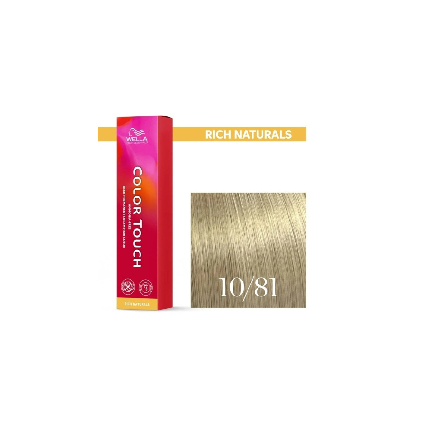 Farba do włosów Wella Professionals Color Touch 10/81 najjaśniejszy blond perłowo-popielaty 60 ml Farba do włosów Wella Professionals Color Touch 10/81 najjaśniejszy blond perłowo-popielaty 60 ml