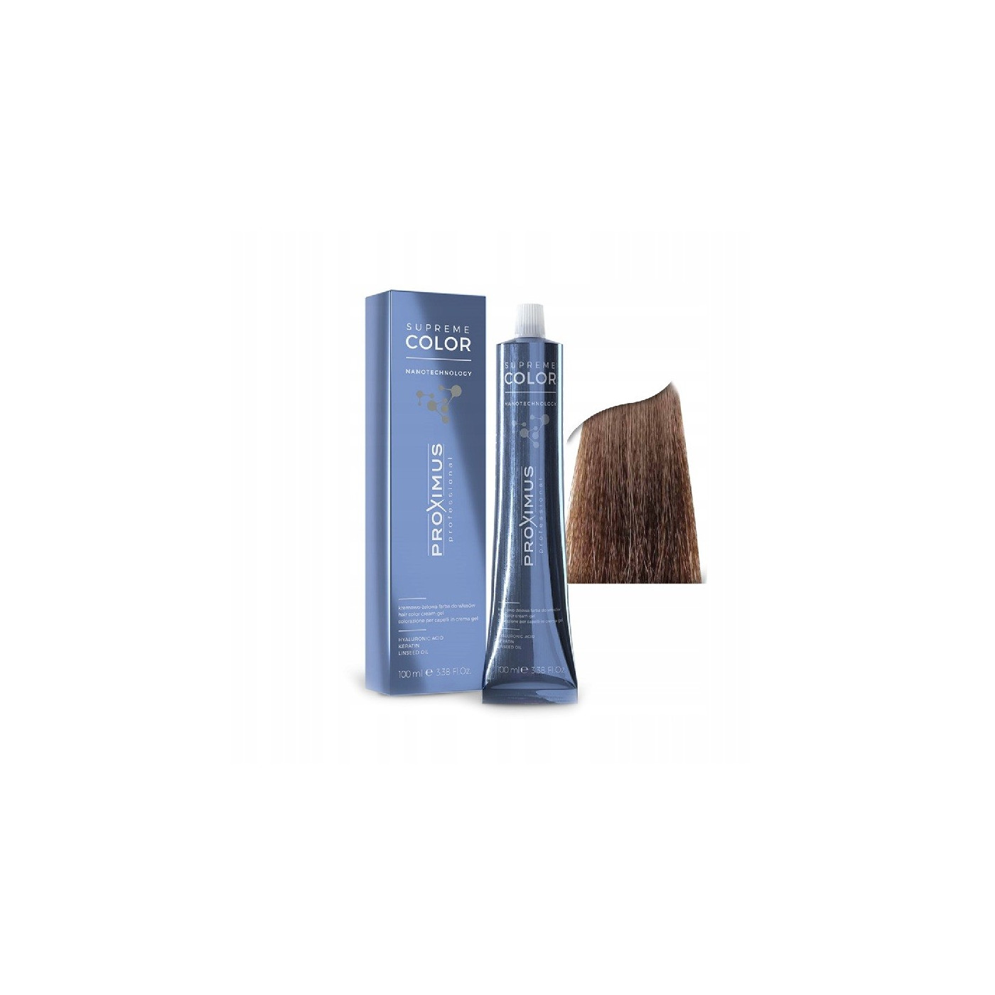 Farba do włosów Proximus Supreme Color Nanotechnology 7,81 zimny karmel 100 ml Farba do włosów Proximus Supreme Color Nanotechnology 7,81 zimny karmel 100 ml