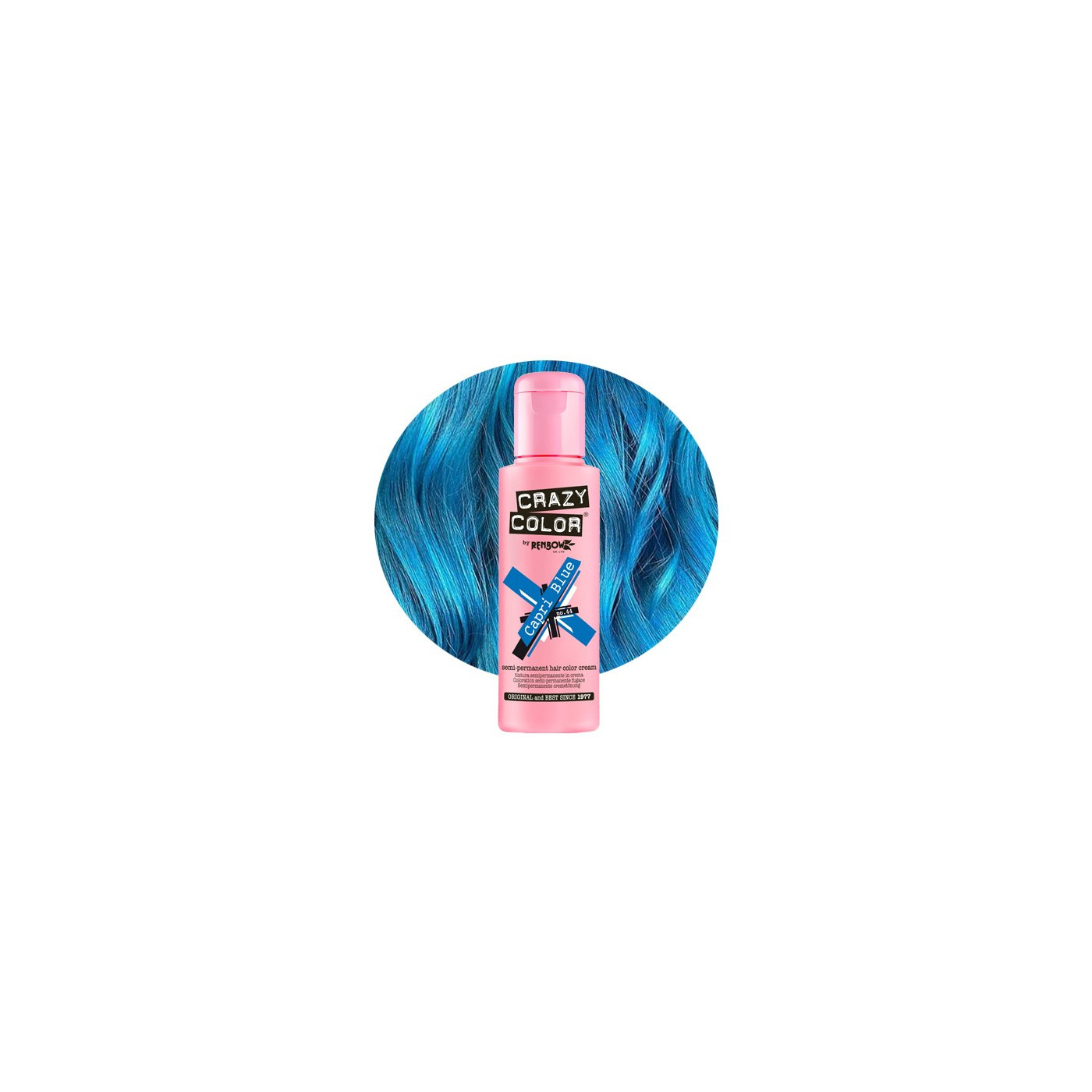 Krem do koloryzacji włosów Crazy Color Capri Blue niebieski 100 ml Krem do koloryzacji włosów Crazy Color Capri Blue niebieski 100 ml