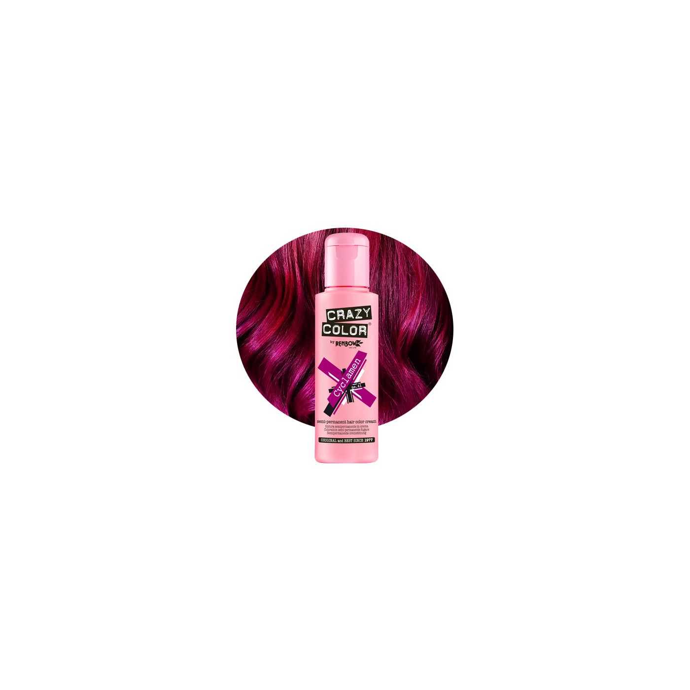 Krem do koloryzacji włosów Crazy Color Cyclamen różowy 100 ml Krem do koloryzacji włosów Crazy Color Cyclamen różowy 100 ml
