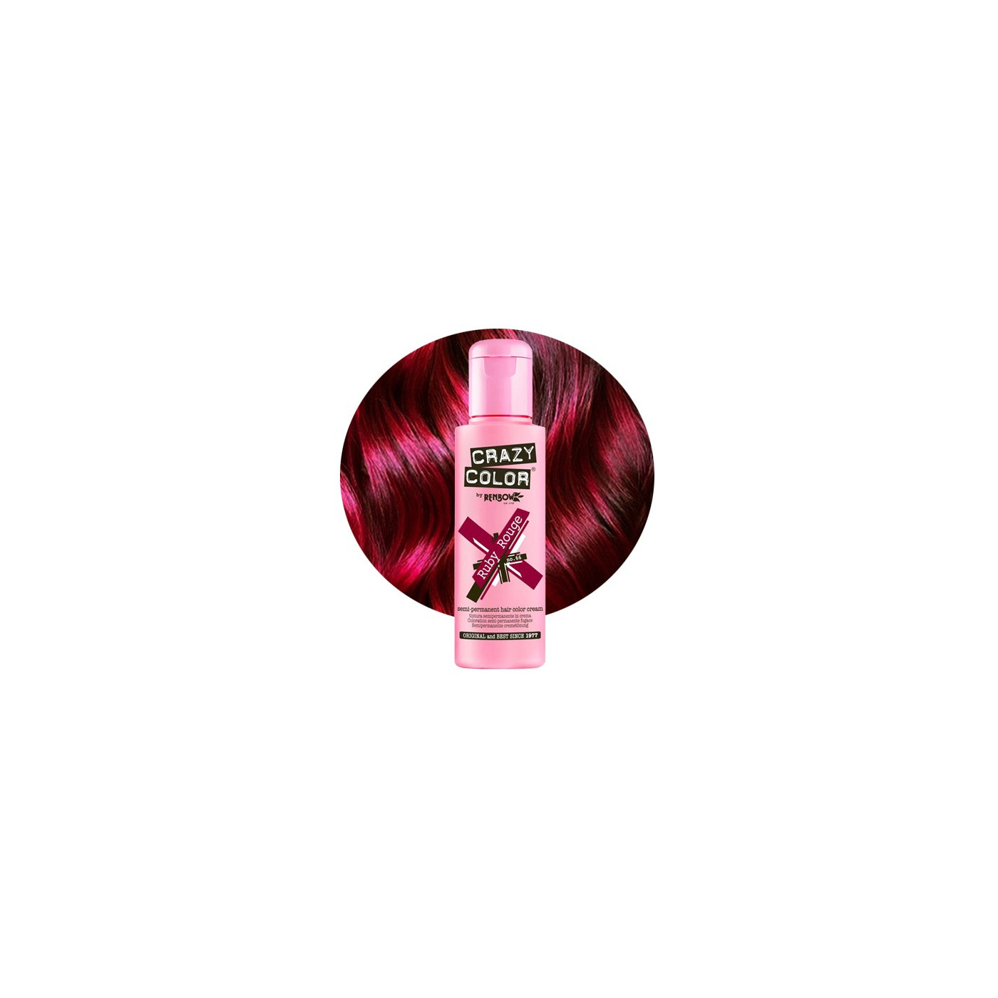 Krem do koloryzacji włosów Crazy Color Ruby Rouge rubinowy róż 100 ml Krem do koloryzacji włosów Crazy Color Ruby Rouge rubinowy róż 100 ml