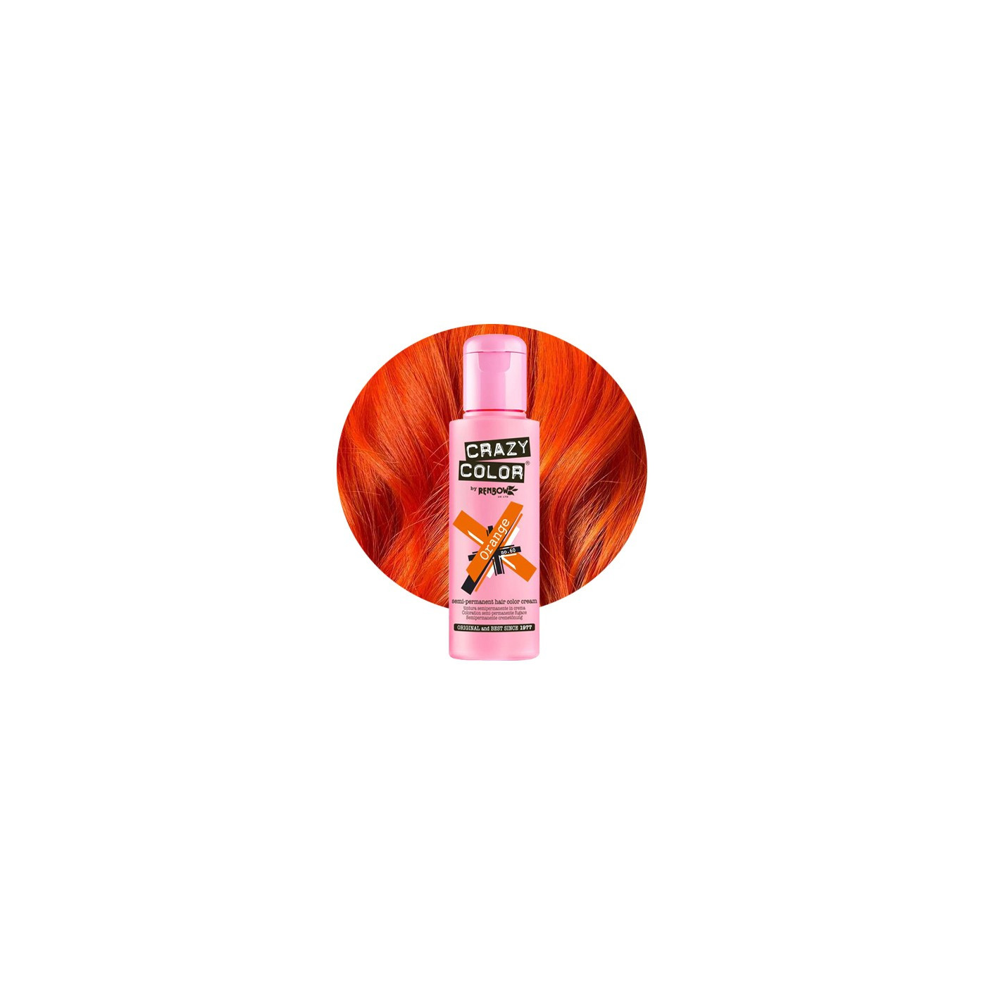 Krem do koloryzacji włosów Crazy Color Orange pomarańczowy 100 ml