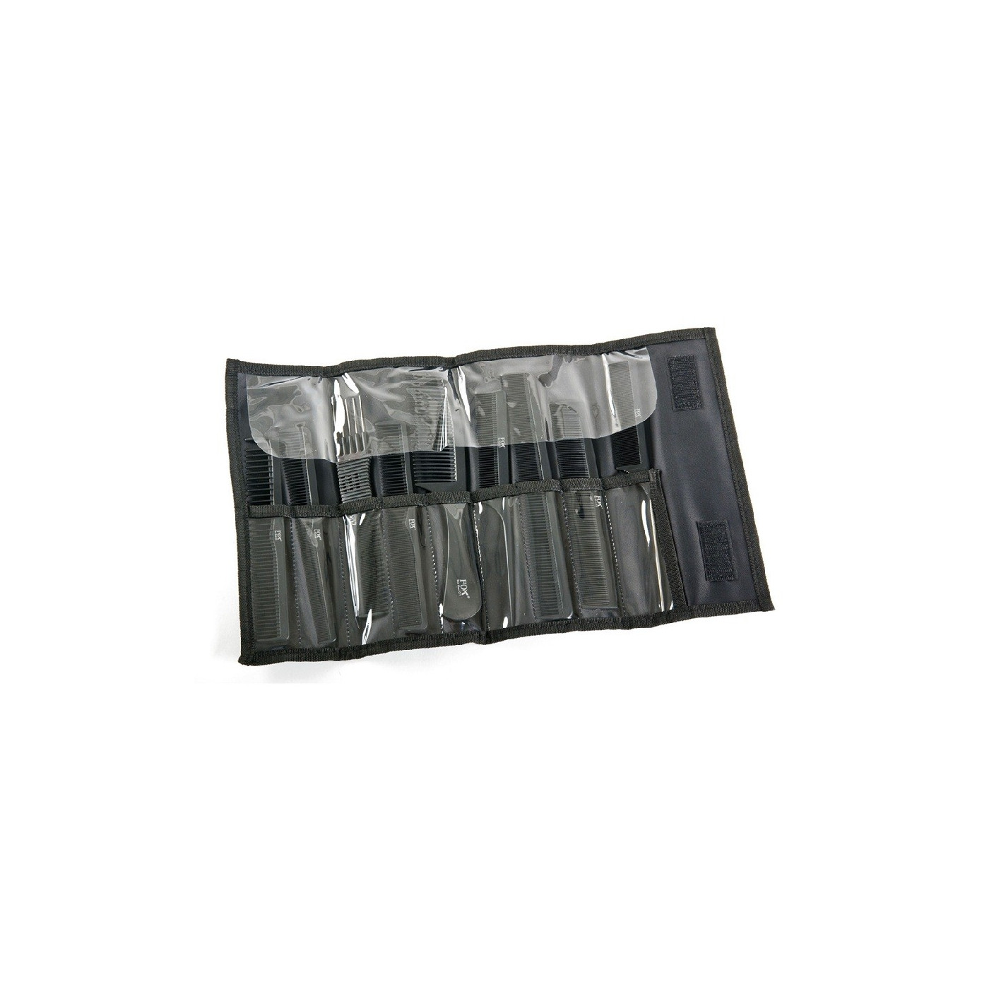 Zestaw grzebieni Fox Line Black 9 szt. Zestaw grzebieni Fox Line Black 9 szt.