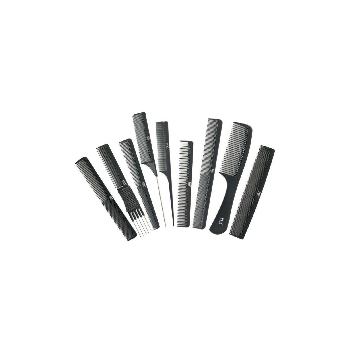 Zestaw grzebieni Fox Line Black 9 szt. Zestaw grzebieni Fox Line Black 9 szt.