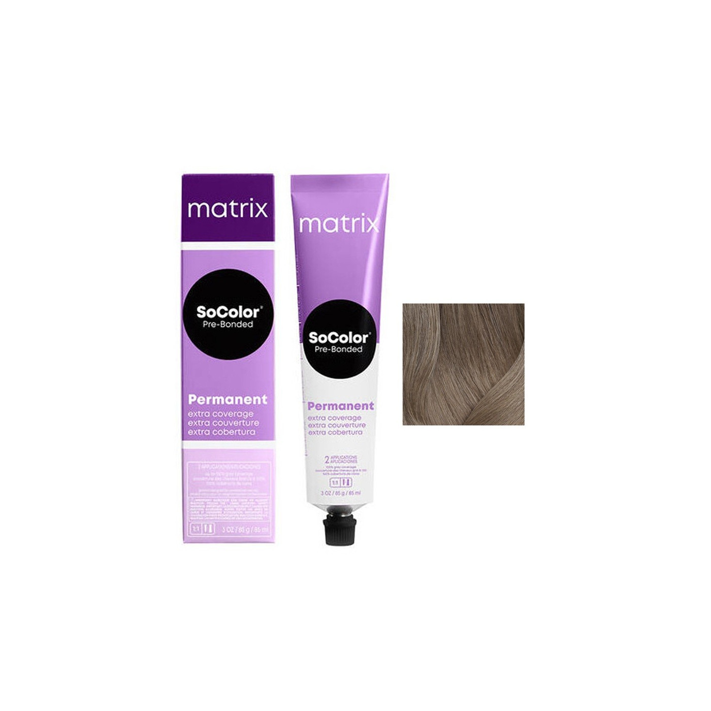 Farba do krycia włosów siwych Matrix SoColor Extra Coverage 508NA ekstra kryjący jasny blond neutralny popielaty 90 ml Farba do krycia włosów siwych Matrix SoColor Extra Coverage 508NA ekstra kryjący jasny blond neutralny popielaty 90 ml
