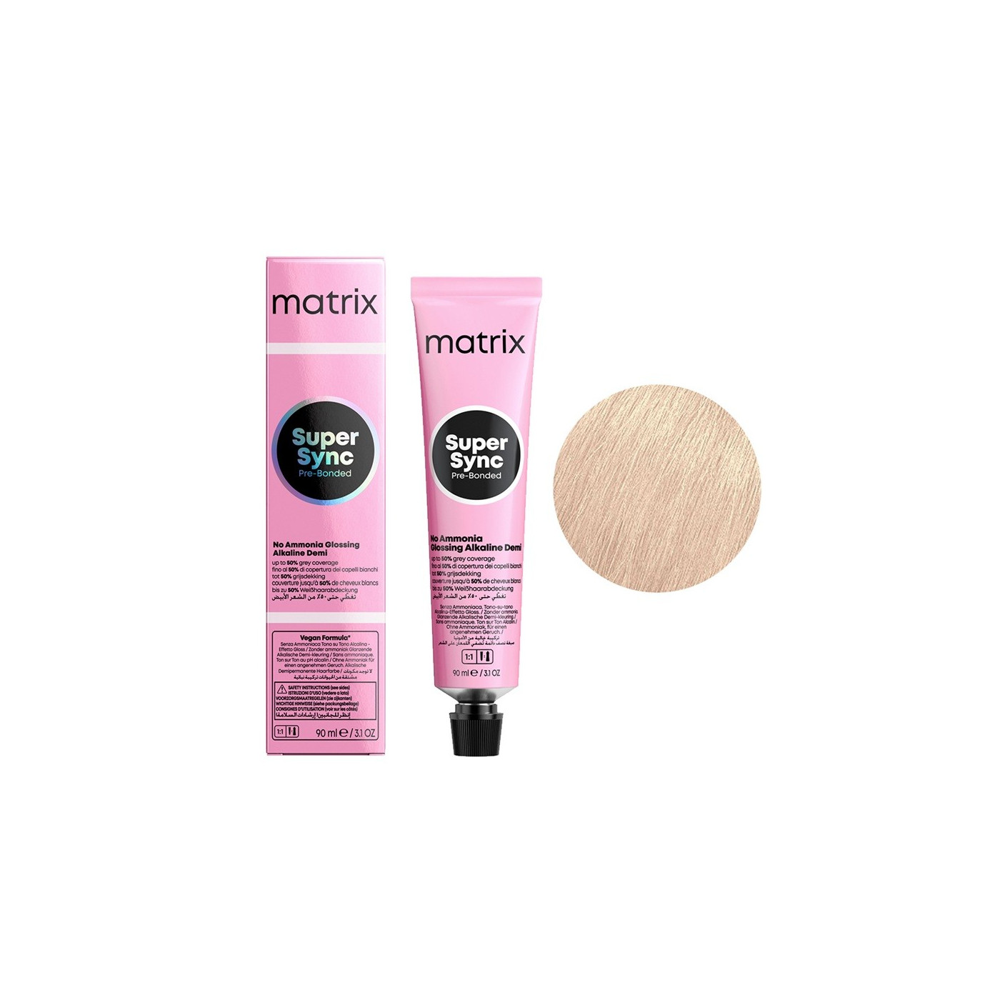 Toner do włosów Matrix Super Sync Pre-Bonded 9GV bardzo jasny blond złocisty fiolet 90 ml
