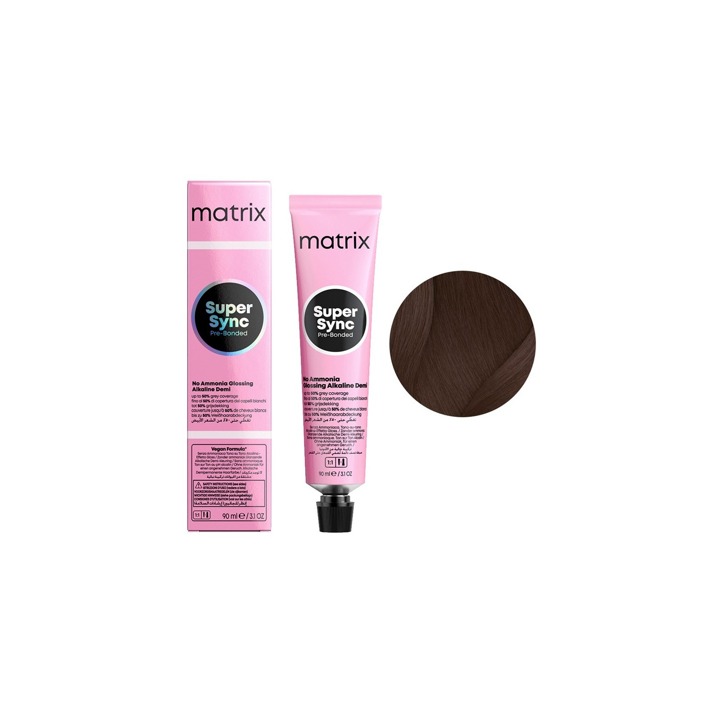 Toner do włosów Matrix Super Sync Pre-Bonded 5N jasny brąz naturalny 90 ml