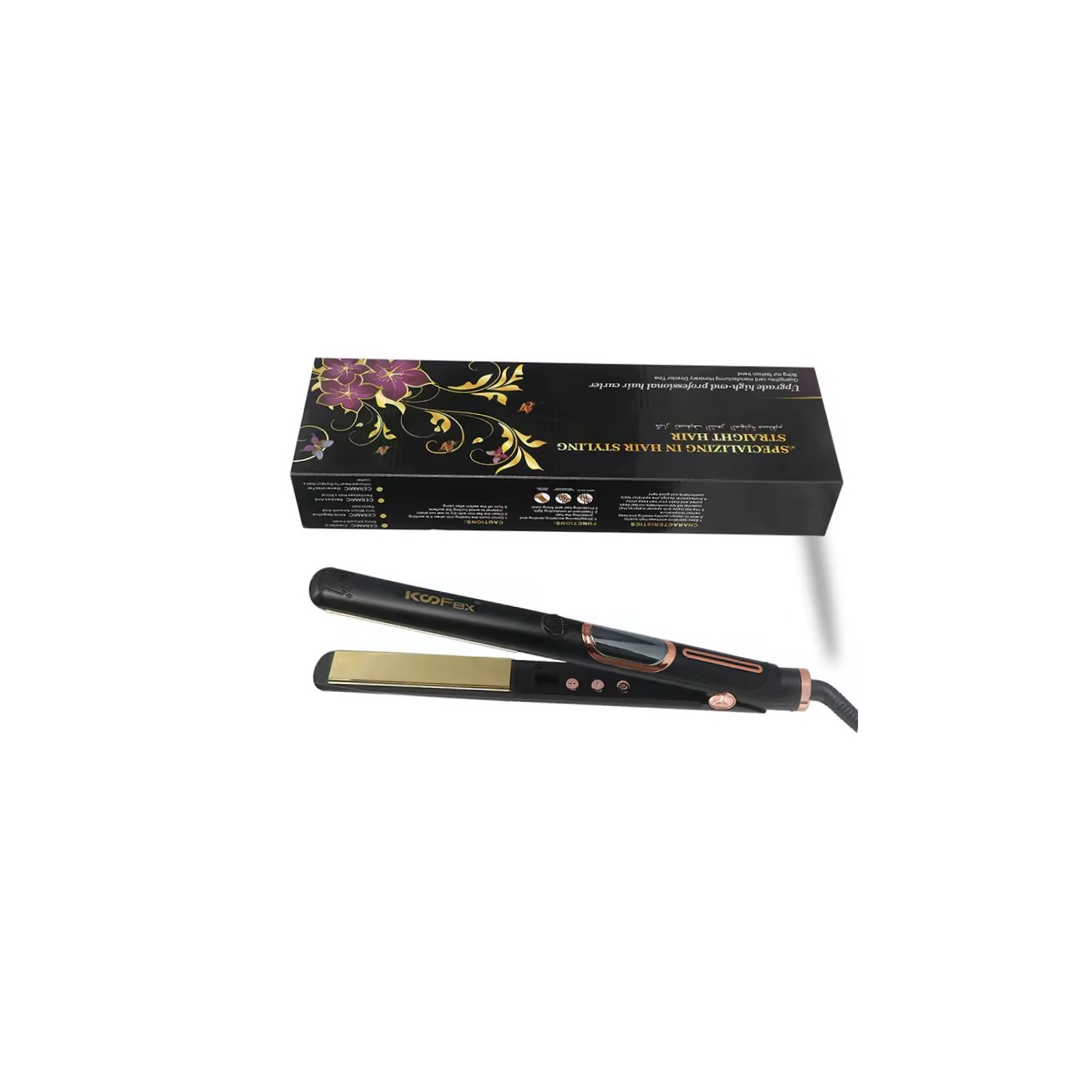 Prostownica do włosów z wyświetlaczem LCD 25 mm Koofex KF-9913C