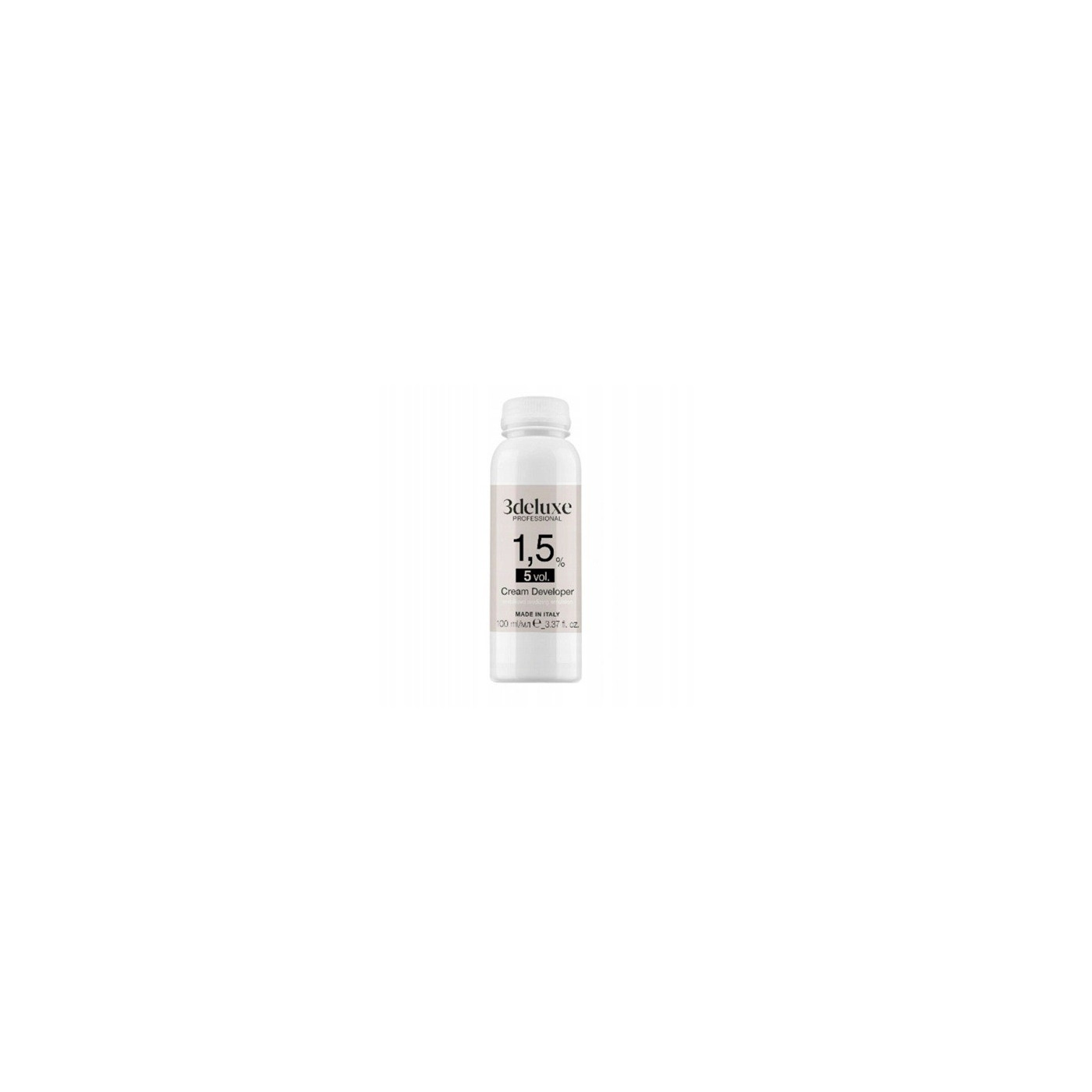 Woda utleniona w kremie do farb 3Deluxe Professional 5vol 1,5%-100 ml Woda utleniona w kremie do farb 3Deluxe Professional 5vol 1,5%-100 ml