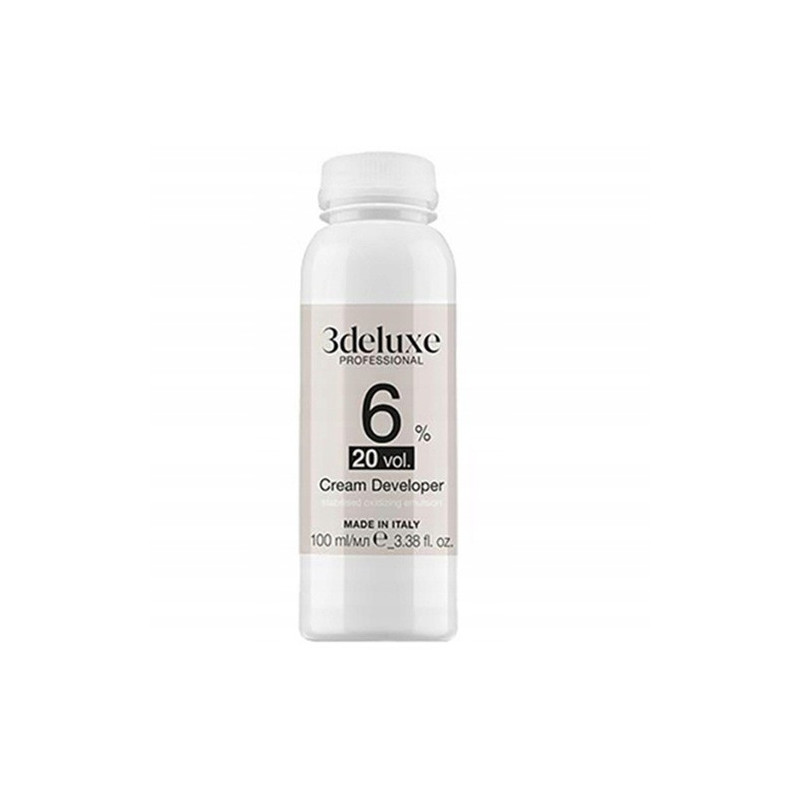 Woda utleniona w kremie do farb 3Deluxe Professional 20vol 6%-100 ml