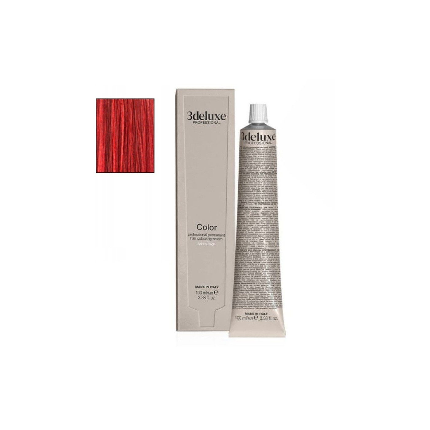Farba do włosów z olejkiem arganowym i ekstraktem z nagietka 3Deluxe Professional 8.66 jasny intensywny czerwony blond 100 ml Farba do włosów z olejkiem arganowym i ekstraktem z nagietka 3Deluxe Professional 8.66 jasny intensywny czerwony blond 100 ml