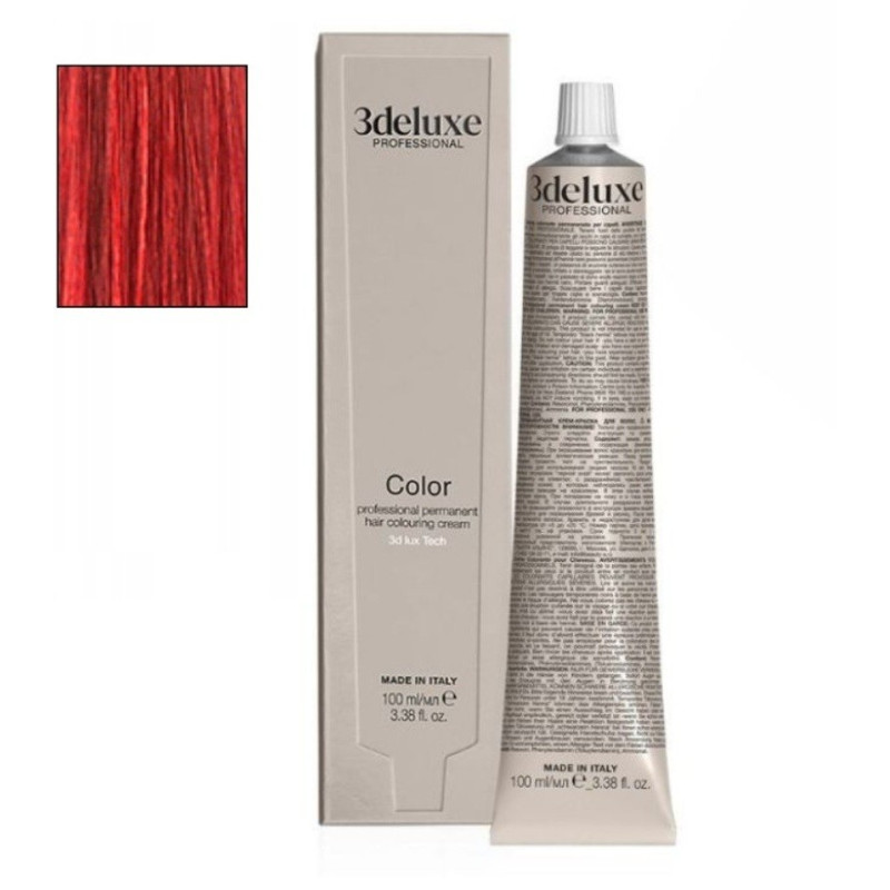 Farba do włosów z olejkiem arganowym i ekstraktem z nagietka 3Deluxe Professional 8.66 jasny intensywny czerwony blond 100 ml Farba do włosów z olejkiem arganowym i ekstraktem z nagietka 3Deluxe Professional 8.66 jasny intensywny czerwony blond 100 ml
