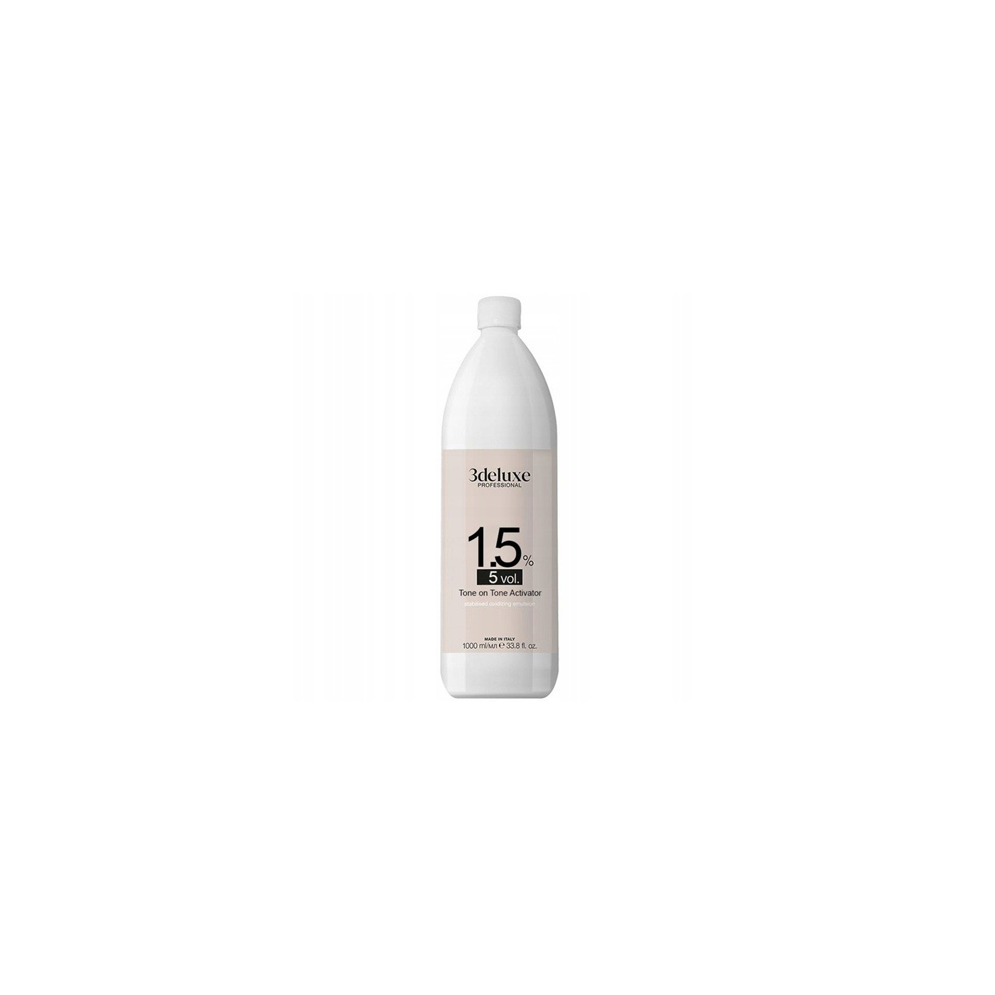Woda utleniona w kremie do farb 3Deluxe Professional 5vol 1,5%-1000 ml Woda utleniona w kremie do farb 3Deluxe Professional 5vol 1,5%-1000 ml