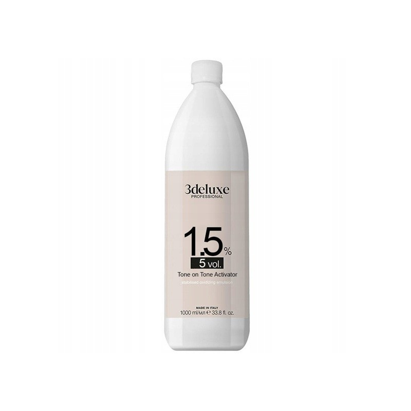 Woda utleniona w kremie do farb 3Deluxe Professional 5vol 1,5%-1000 ml Woda utleniona w kremie do farb 3Deluxe Professional 5vol 1,5%-1000 ml