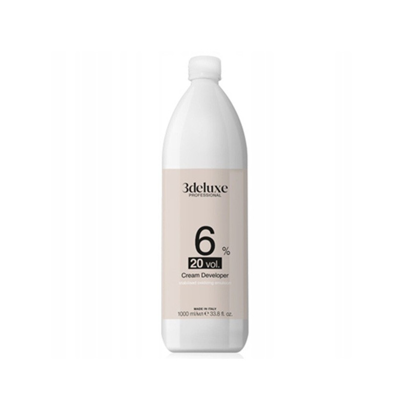 Woda utleniona w kremie do farb 3Deluxe Professional 20vol 6%-1000 ml Woda utleniona w kremie do farb 3Deluxe Professional 20vol 6%-1000 ml