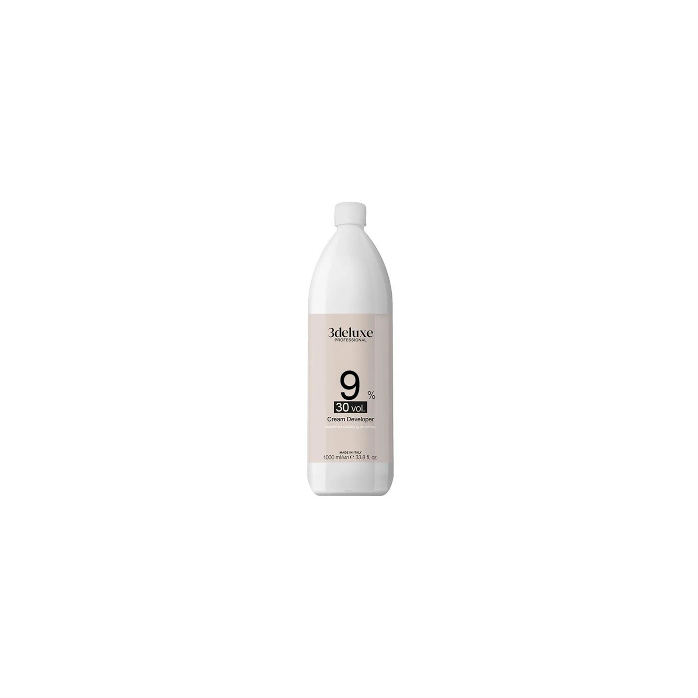 Woda utleniona w kremie do farb 3Deluxe Professional 30vol 9%-1000 ml Woda utleniona w kremie do farb 3Deluxe Professional 30vol 9%-1000 ml