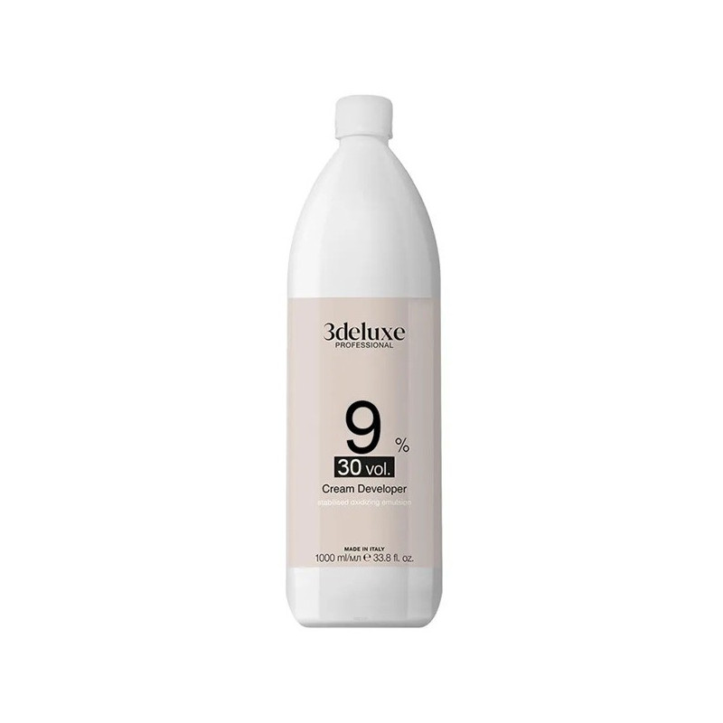 Woda utleniona w kremie do farb 3Deluxe Professional 30vol 9%-1000 ml Woda utleniona w kremie do farb 3Deluxe Professional 30vol 9%-1000 ml
