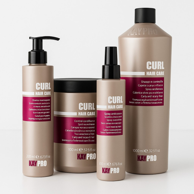 Zestaw do włosów kręconych: szampon, odżywka, spray i krem KayPro Curl Hair Care Zestaw do włosów kręconych: szampon, odżywka, spray i krem KayPro Curl Hair Care